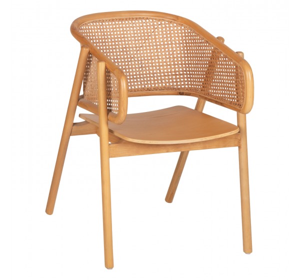 ΠΟΛΥΘΡΟΝΑ KENLEE HM9872 ΦΡΑΞΙΝΟΣ ΚΑΙ ΦΥΣΙΚΟ RATTAN RATTAN ΣΕ ΦΥΣΙΚΟ 57,5x55x81Yεκ.