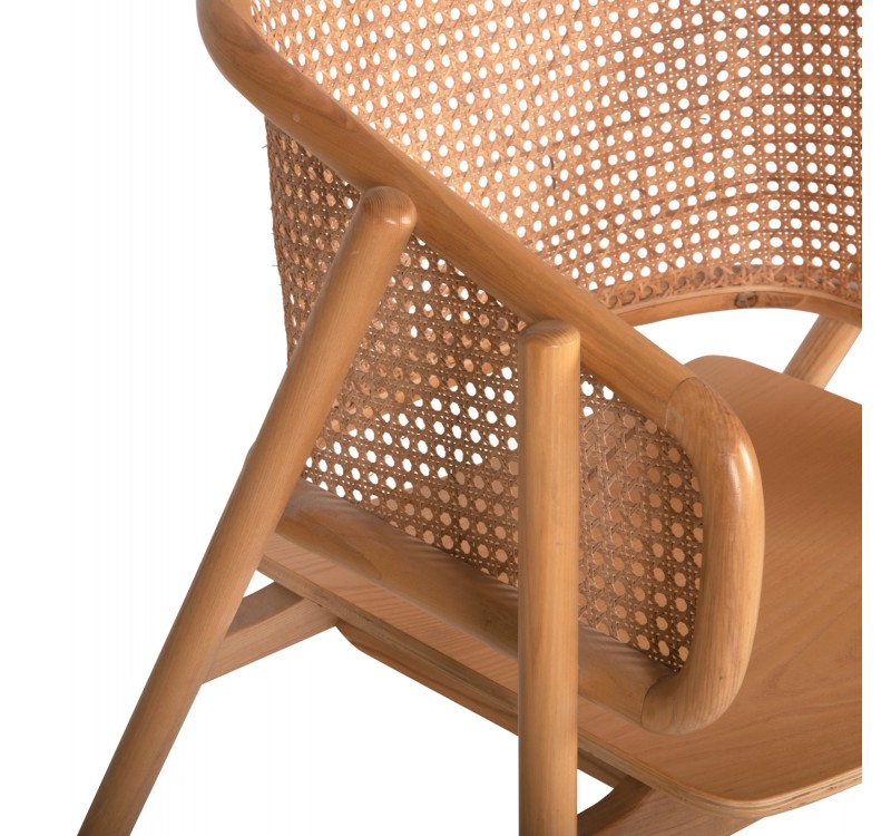 ΠΟΛΥΘΡΟΝΑ KENLEE HM9872 ΦΡΑΞΙΝΟΣ ΚΑΙ ΦΥΣΙΚΟ RATTAN RATTAN ΣΕ ΦΥΣΙΚΟ 57,5x55x81Yεκ.