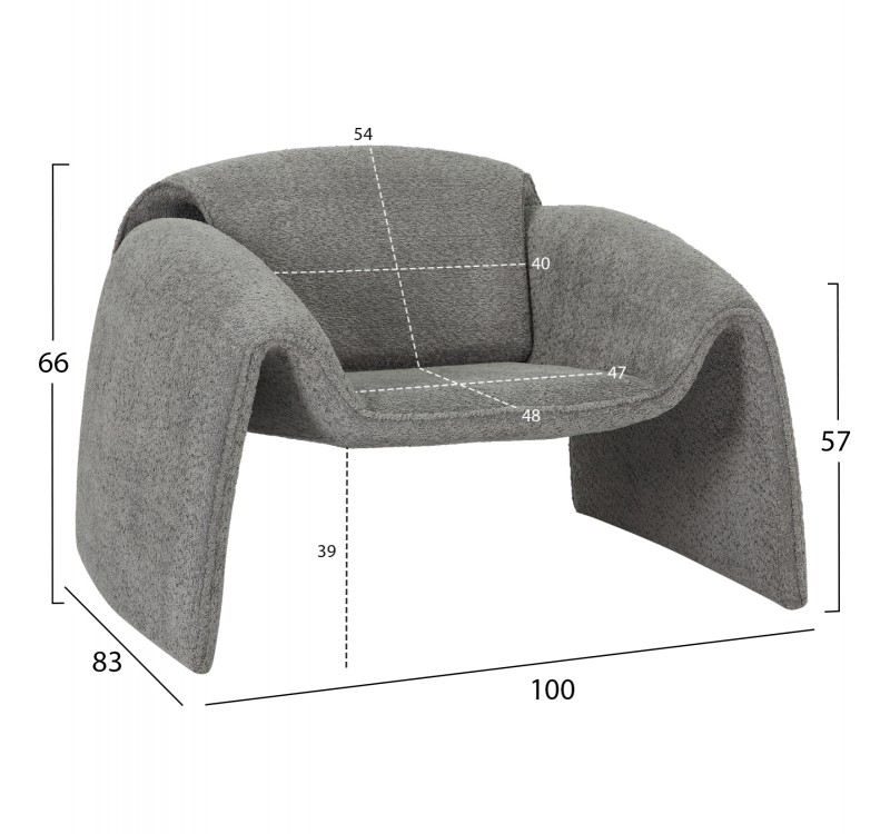 ΠΟΛΥΘΡΟΝΑ LAFORGE HM9679.01 ΓΚΡΙ ΜΠΟΥΚΛΕ ΥΦΑΣΜΑ-ΜΕΤΑΛΛΙΚΟΣ ΣΚΕΛΕΤΟΣ 100x83x66Υεκ.