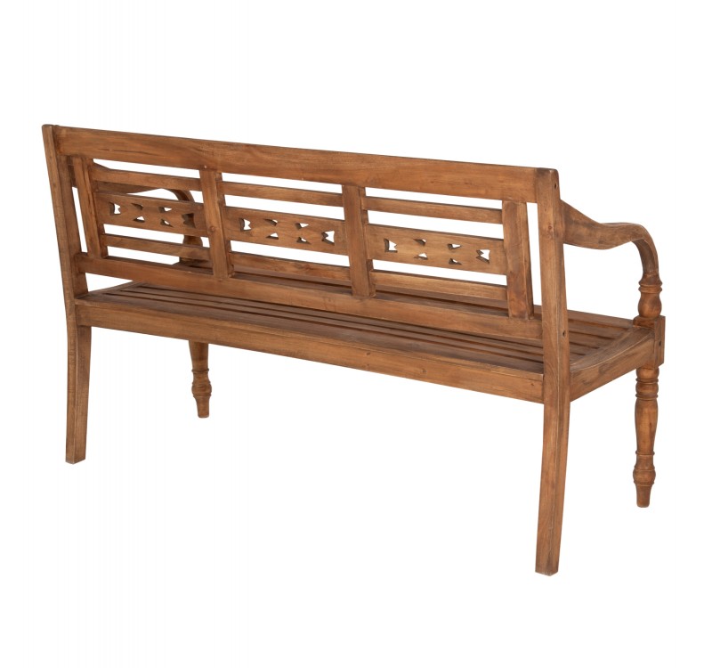 ΠΑΓΚΑΚΙ ΕΞ.ΧΩΡΟΥ HM7903 ΜΑΣΙΦ ΞΥΛΟ ΜΑΟΝΙ ΣΕ ΦΥΣΙΚΟ ΜΕ ΜΠΡΑΤΣΑ & ΠΛΑΤΗ 148x54x90Υεκ.