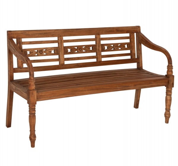 ΠΑΓΚΑΚΙ ΕΞ.ΧΩΡΟΥ HM7903 ΜΑΣΙΦ ΞΥΛΟ ΜΑΟΝΙ ΣΕ ΦΥΣΙΚΟ ΜΕ ΜΠΡΑΤΣΑ & ΠΛΑΤΗ 148x54x90Υεκ.