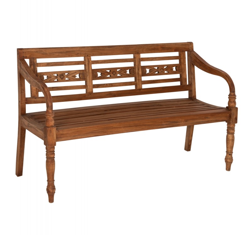 ΠΑΓΚΑΚΙ ΕΞ.ΧΩΡΟΥ HM7903 ΜΑΣΙΦ ΞΥΛΟ ΜΑΟΝΙ ΣΕ ΦΥΣΙΚΟ ΜΕ ΜΠΡΑΤΣΑ & ΠΛΑΤΗ 148x54x90Υεκ.