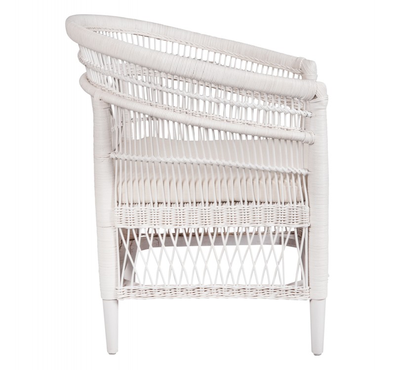 ΠΟΛΥΘΡΟΝΑ MALAWI HM9635.02 ΞΥΛΟ ΜΑΟΝΙ ΜΕ RATTAN ΛΕΥΚΟ-ΛΕΥΚΟ ΜΑΞΙΛΑΡΙ 80x70x86Υεκ.