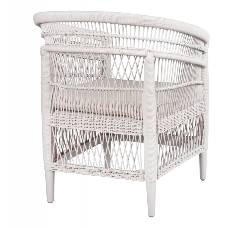 ΠΟΛΥΘΡΟΝΑ MALAWI HM9635.02 ΞΥΛΟ ΜΑΟΝΙ ΜΕ RATTAN ΛΕΥΚΟ-ΛΕΥΚΟ ΜΑΞΙΛΑΡΙ 80x70x86Υεκ.