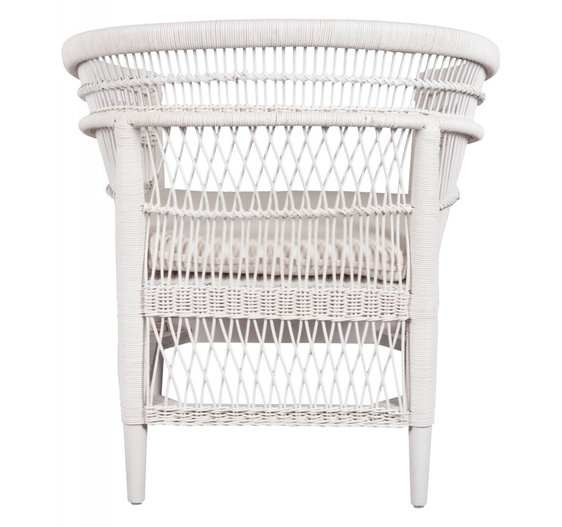 ΠΟΛΥΘΡΟΝΑ MALAWI HM9635.02 ΞΥΛΟ ΜΑΟΝΙ ΜΕ RATTAN ΛΕΥΚΟ-ΛΕΥΚΟ ΜΑΞΙΛΑΡΙ 80x70x86Υεκ.