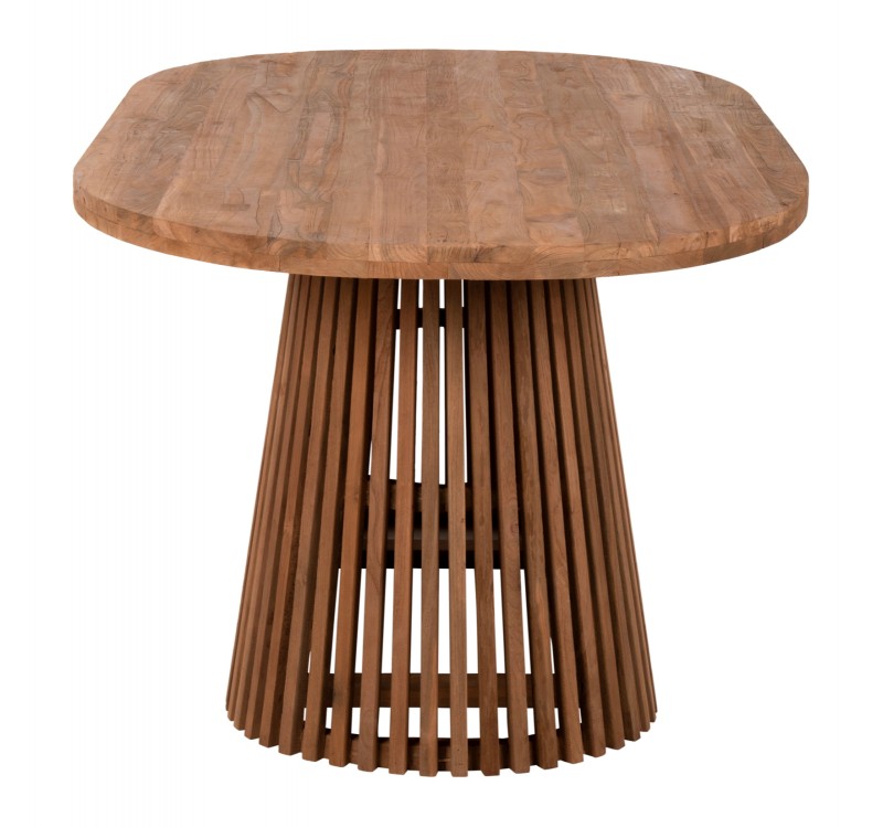 ΤΡΑΠΕΖΙ ΤΡΑΠΕΖΑΡΙΑΣ REMIK HM9835 RECYCLED ΤΕΑΚ ΣΕ ΦΥΣΙΚΟ 100x200x75,5Yεκ. TOP 4εκ.