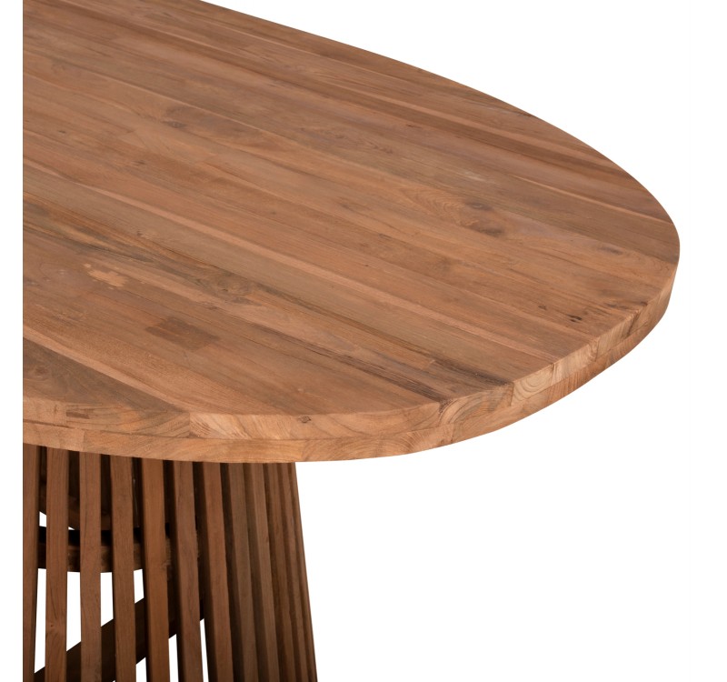 ΤΡΑΠΕΖΙ ΤΡΑΠΕΖΑΡΙΑΣ REMIK HM9835 RECYCLED ΤΕΑΚ ΣΕ ΦΥΣΙΚΟ 100x200x75,5Yεκ. TOP 4εκ.