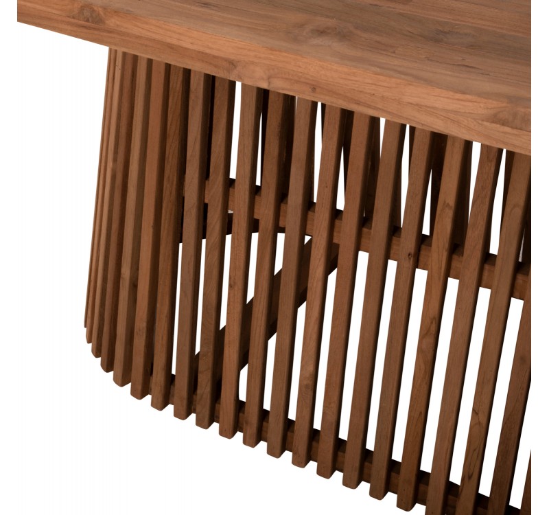 ΤΡΑΠΕΖΙ ΤΡΑΠΕΖΑΡΙΑΣ REMIK HM9835 RECYCLED ΤΕΑΚ ΣΕ ΦΥΣΙΚΟ 100x200x75,5Yεκ. TOP 4εκ.