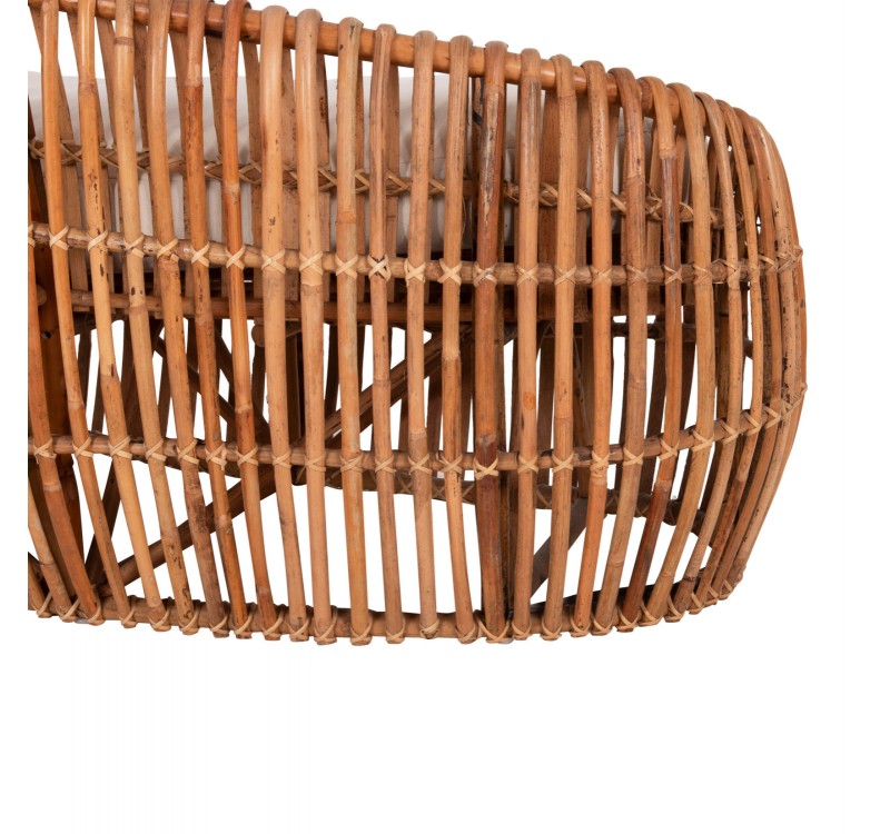 ΚΑΝΑΠΕΣ-ΑΝΑΚΛΙΝΤΡΟ LANTRY HM5991 ΦΥΣΙΚΟ RATTAN- ΛΕΥΚΑ ΜΑΞΙΛΑΡΙΑ 215x60x78Yεκ.