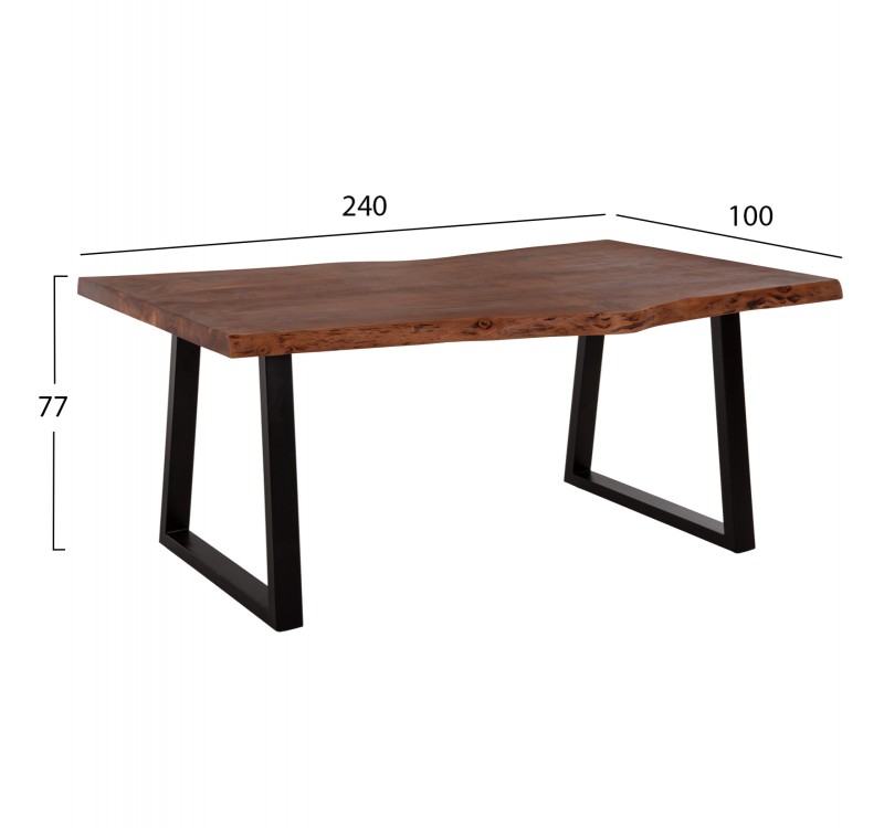 ΤΡΑΠΕΖΙ ΤΡΑΠΕΖΑΡΙΑΣ MONTANA HM9620.11 ΜΑΣΙΦ ΞΥΛΟ ΑΚΑΚΙΑΣ 240x100x77Υεκ. 4εκ ΠΑΧΟΣ ΕΠΙΦΑΝΕΙΑΣ