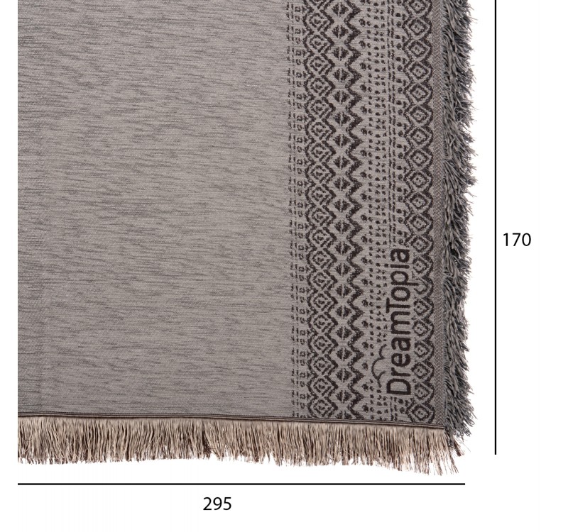 ΡΙΧΤΑΡΙ ME ΚΡΟΣΙΑ DREAMTOPIA HM12165.05 ΣΕ ΑΝΟΙΧΤΟ ΓΚΡΙ ΧΡΩΜΑ 295X170εκ.