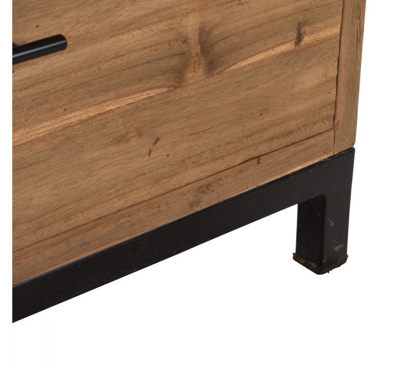 ΒΙΒΛΙΟΘΗΚΗ ROMULUS HM9803 ΑΝΑΚΥΚΛΩΜΕΝΟ ΞΥΛΟ ΤΕΑΚ ΜΕ 2 ΣΥΡΤΑΡΙΑ 140x30x210,5Yεκ.