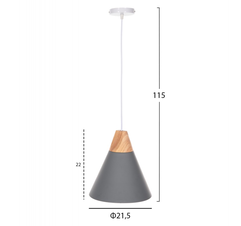 ΦΩΤΙΣΤΙΚΟ ΟΡΟΦΗΣ ΚΡΕΜΑΣΤΟ HM4150 ΓΚΡΙ ΜΕΤΑΛΛΙΚΟ ΚΑΠΕΛΟ Φ21,5x115Υ εκ.