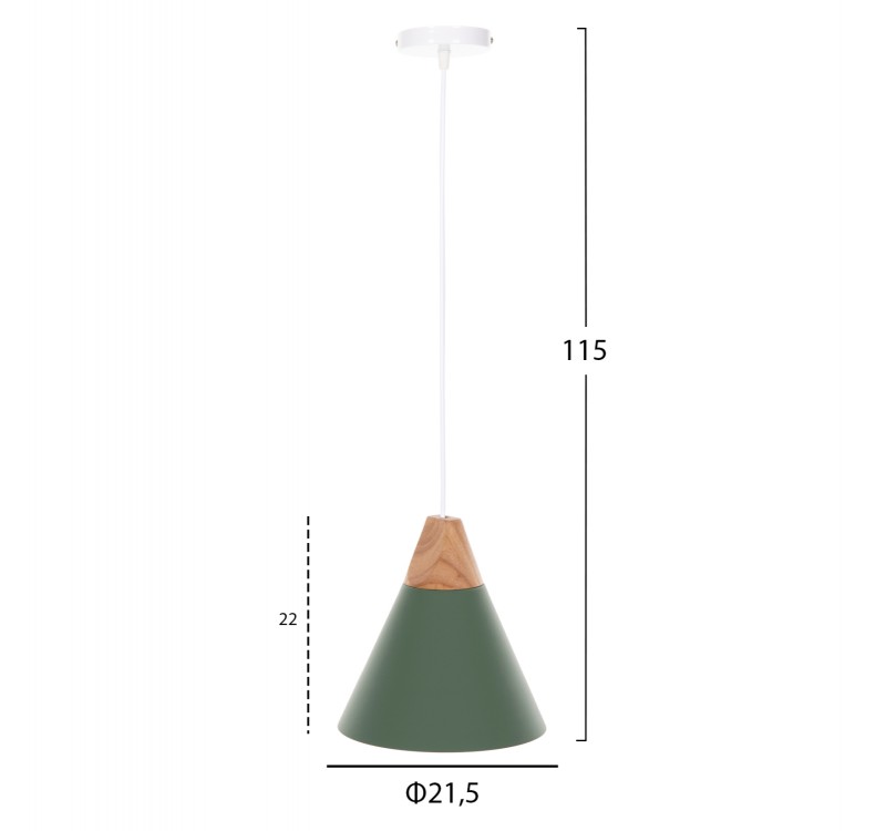 ΦΩΤΙΣΤΙΚΟ ΟΡΟΦΗΣ ΚΡΕΜΑΣΤΟ HM4152 ΠΡΑΣΙΝΟ ΜΕΤΑΛΛΙΚΟ ΚΑΠΕΛΟ Φ21,5x115Υ εκ.