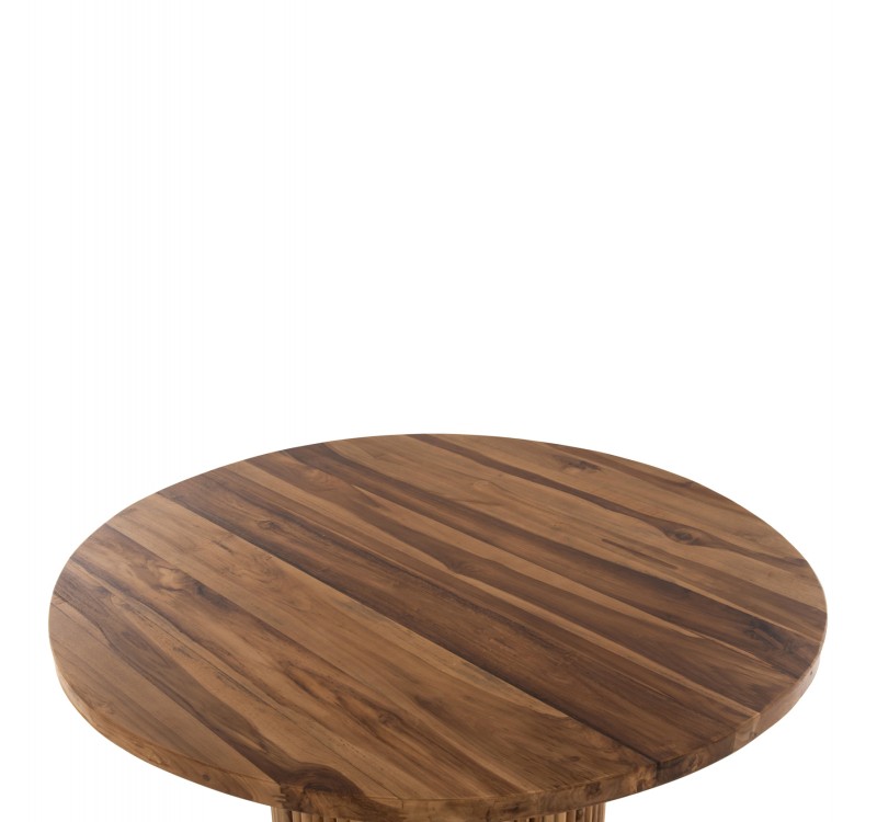 ΤΡΑΠΕΖΙ ΤΡΑΠΕΖΑΡΙΑΣ DREMA1 HM9895 ΜΑΣΙΦ ΞΥΛΟ ΤΕΑΚ Φ100X80Yεκ-3εκ.ΕΠΙΦΑΝΕΙΑ