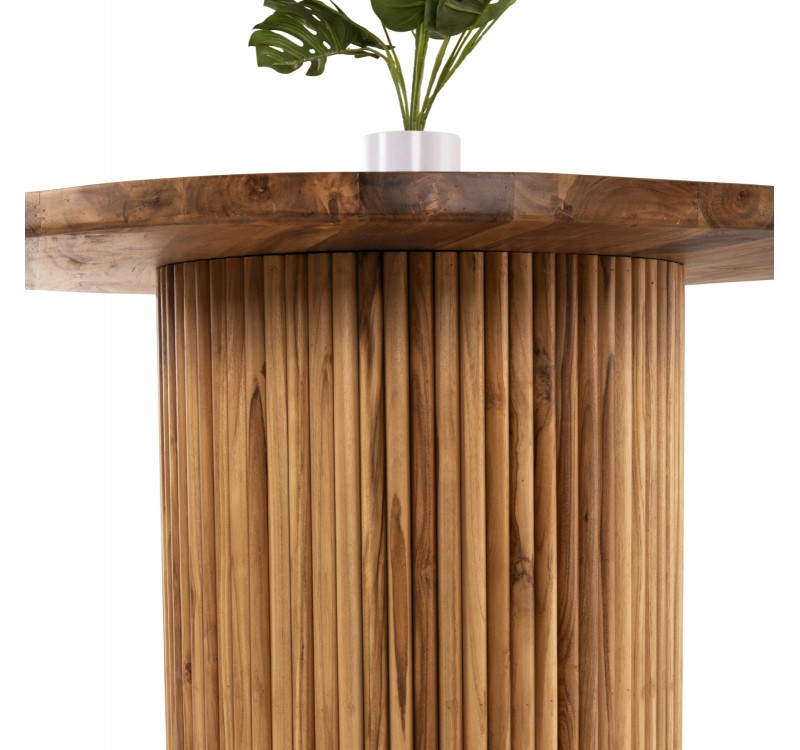 ΤΡΑΠΕΖΙ ΤΡΑΠΕΖΑΡΙΑΣ DREMA1 HM9895 ΜΑΣΙΦ ΞΥΛΟ ΤΕΑΚ Φ100X80Yεκ-3εκ.ΕΠΙΦΑΝΕΙΑ