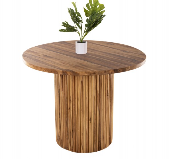 ΤΡΑΠΕΖΙ ΤΡΑΠΕΖΑΡΙΑΣ DREMA1 HM9895 ΜΑΣΙΦ ΞΥΛΟ ΤΕΑΚ Φ100X80Yεκ-3εκ.ΕΠΙΦΑΝΕΙΑ