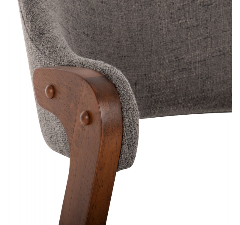 ΚΑΡΕΚΛΑ RIDER HM9734.01 RUBBERWOOD ΣΕ ΚΑΡΥΔΙ-ΥΦΑΣΜΑ ΓΚΡΙ 59x59x83Yεκ.