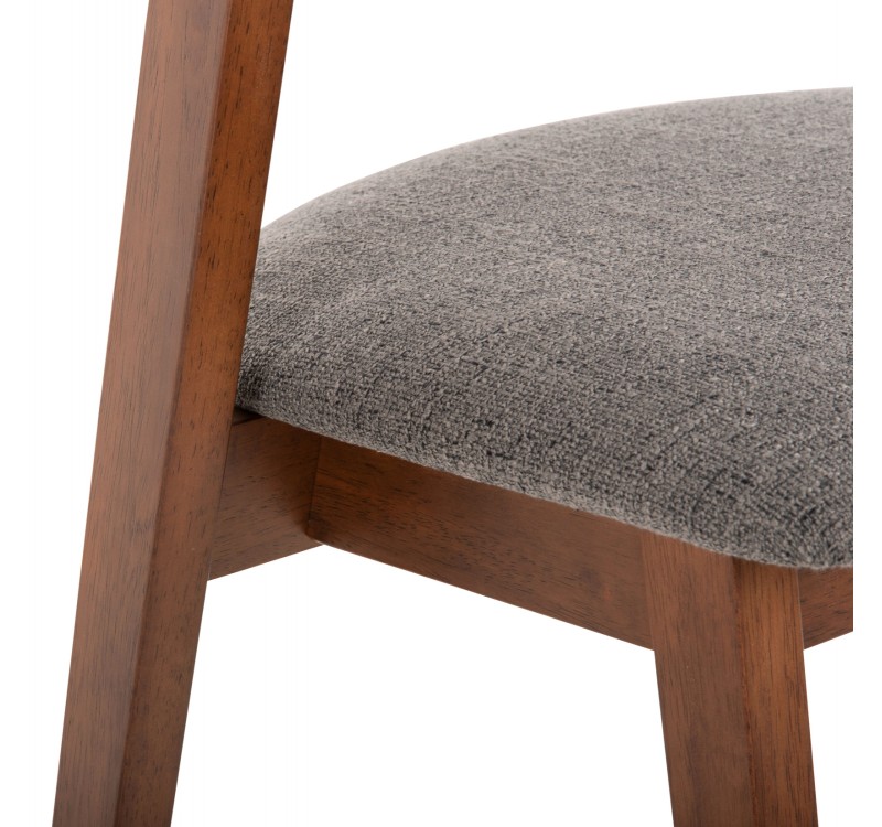 ΚΑΡΕΚΛΑ RIDER HM9734.01 RUBBERWOOD ΣΕ ΚΑΡΥΔΙ-ΥΦΑΣΜΑ ΓΚΡΙ 59x59x83Yεκ.