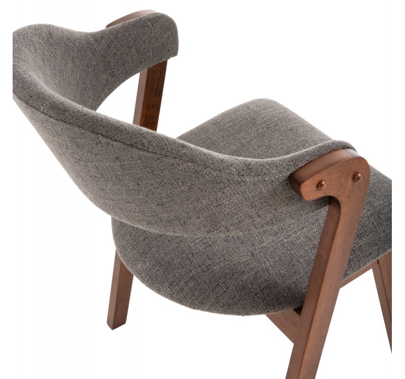 ΚΑΡΕΚΛΑ RIDER HM9734.01 RUBBERWOOD ΣΕ ΚΑΡΥΔΙ-ΥΦΑΣΜΑ ΓΚΡΙ 59x59x83Yεκ.