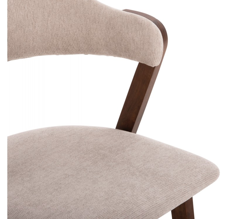 ΚΑΡΕΚΛΑ RIDER HM9734.02 RUBBERWOOD ΣΕ ΚΑΡΥΔΙ-ΥΦΑΣΜΑ ΕΚΡΟΥ 59x59x83Yεκ.