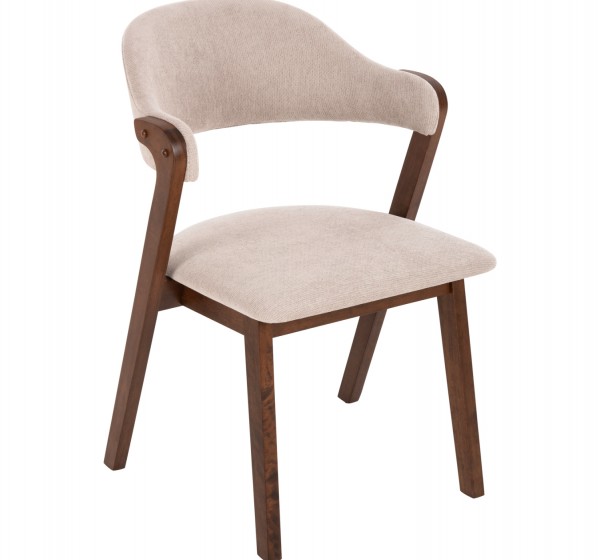 ΚΑΡΕΚΛΑ RIDER HM9734.02 RUBBERWOOD ΣΕ ΚΑΡΥΔΙ-ΥΦΑΣΜΑ ΕΚΡΟΥ 59x59x83Yεκ.