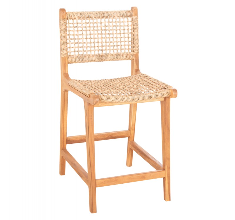 ΣΚΑΜΠΟ ΜΠΑΡ ΜΕ ΠΛΑΤΗ NESHA HM9381.11 ΞΥΛΟ ΤΕΑΚ & ΣΧΟΙΝΙ VIRO VIRO 46x48,5x96Υεκ.