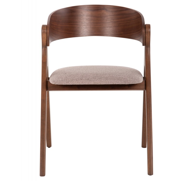 ΚΑΡΕΚΛΑ NEKKER HM9739.01 RUBBERWOOD ΣΕ ΚΑΡΥΔΙ-ΜΠΕΖ ΥΦΑΣΜΑ ΚΑΘΙΣΜΑ 56x55x78Yεκ.