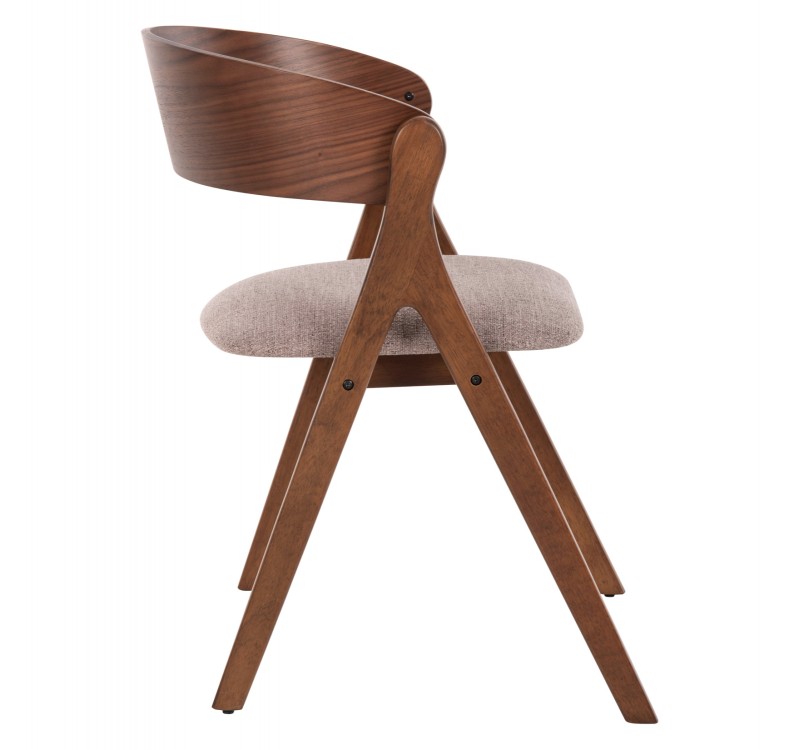 ΚΑΡΕΚΛΑ NEKKER HM9739.01 RUBBERWOOD ΣΕ ΚΑΡΥΔΙ-ΜΠΕΖ ΥΦΑΣΜΑ ΚΑΘΙΣΜΑ 56x55x78Yεκ.