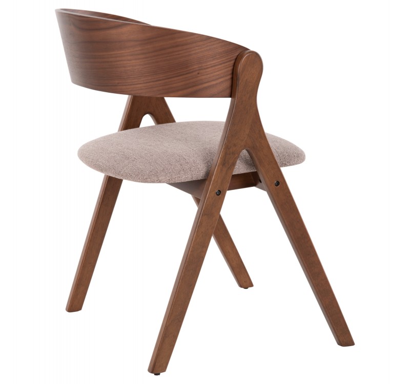 ΚΑΡΕΚΛΑ NEKKER HM9739.01 RUBBERWOOD ΣΕ ΚΑΡΥΔΙ-ΜΠΕΖ ΥΦΑΣΜΑ ΚΑΘΙΣΜΑ 56x55x78Yεκ.