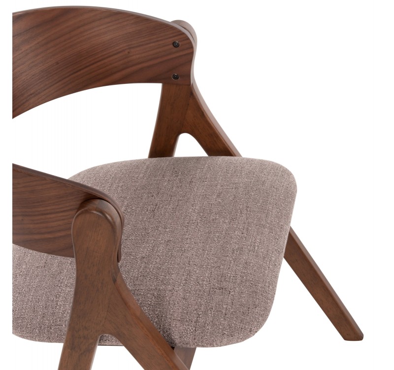 ΚΑΡΕΚΛΑ NEKKER HM9739.01 RUBBERWOOD ΣΕ ΚΑΡΥΔΙ-ΜΠΕΖ ΥΦΑΣΜΑ ΚΑΘΙΣΜΑ 56x55x78Yεκ.