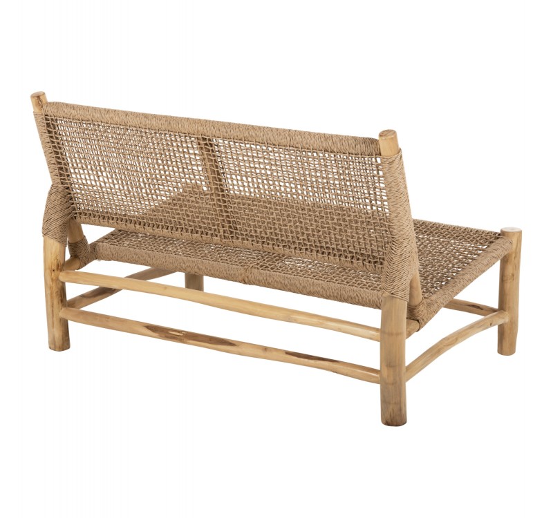 ΚΑΝΑΠΕΣ ΕΞΩΤ.ΧΩΡΟΥ 2-ΘΕΣΙΟΣ LONDER HM5984 ΞΥΛΟ ΤΕΑΚ ΚΑΙ ΣΥΝΘΕΤΙΚΟ RATTAN TWISTED 120x75x78Y