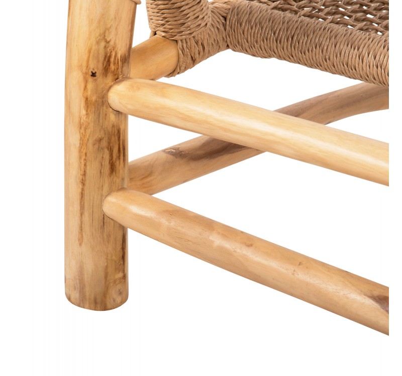 ΚΑΝΑΠΕΣ ΕΞΩΤ.ΧΩΡΟΥ 2-ΘΕΣΙΟΣ LONDER HM5984 ΞΥΛΟ ΤΕΑΚ ΚΑΙ ΣΥΝΘΕΤΙΚΟ RATTAN TWISTED 120x75x78Y