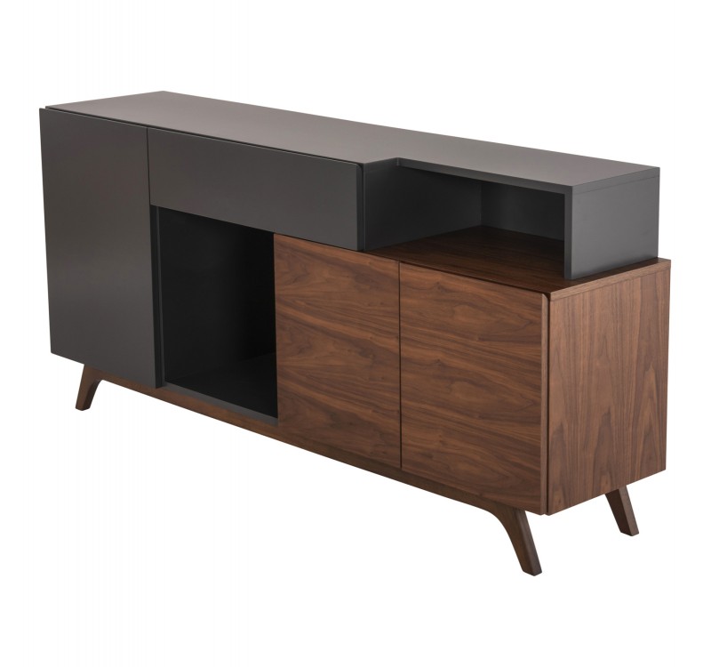 ΜΠΟΥΦΕΣ PREDA HM9747 MDF ΜΕ ΚΑΡΥΔΙ & ΣΚΟΥΡΟ ΓΚΡΙ ΚΑΠΛΑΜΑ 167x28-40x80Υεκ.