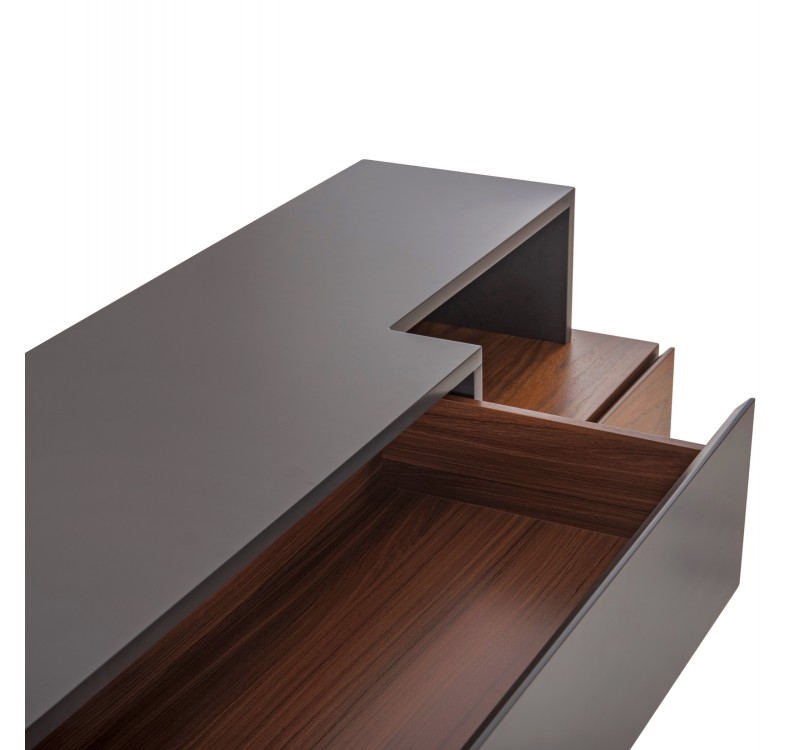 ΜΠΟΥΦΕΣ PREDA HM9747 MDF ΜΕ ΚΑΡΥΔΙ & ΣΚΟΥΡΟ ΓΚΡΙ ΚΑΠΛΑΜΑ 167x28-40x80Υεκ.