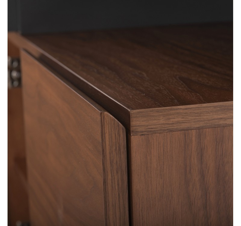 ΜΠΟΥΦΕΣ PREDA HM9747 MDF ΜΕ ΚΑΡΥΔΙ & ΣΚΟΥΡΟ ΓΚΡΙ ΚΑΠΛΑΜΑ 167x28-40x80Υεκ.
