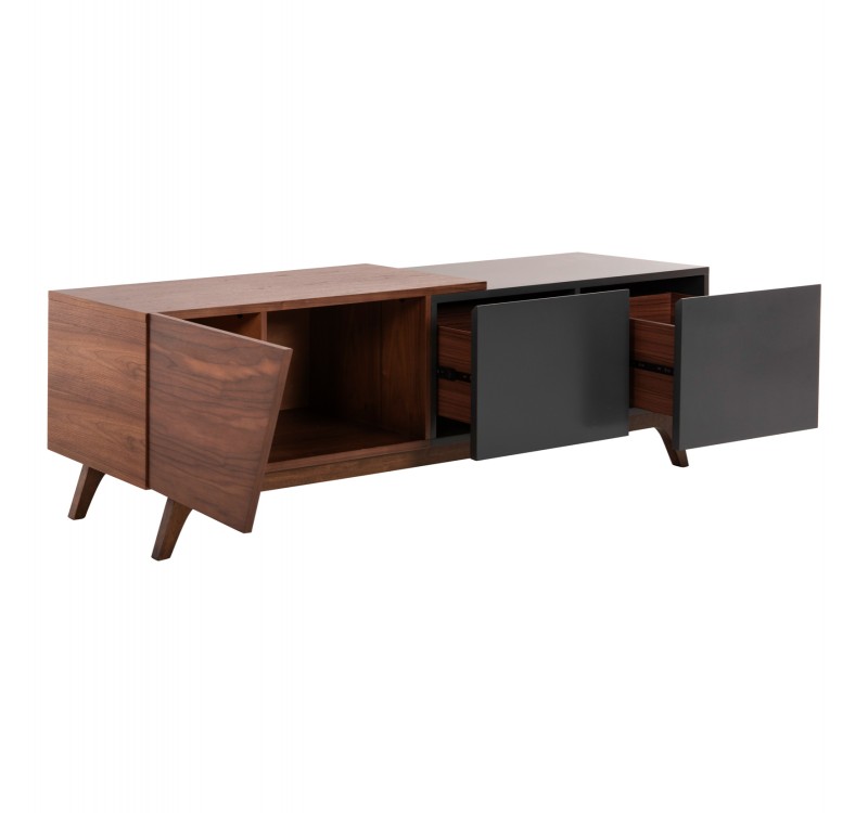 ΕΠΙΠΛΟ ΤΗΛΕΟΡΑΣΗΣ HUDSON HM9748 MDF ΚΑΠΛΑΜΑΣ ΚΑΡΥΔΙΑΣ ΚΑΡΥΔΙ&ΣΚΟΥΡΟ ΓΚΡΙ 180x40x50Υ
