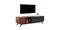ΕΠΙΠΛΟ ΤΗΛΕΟΡΑΣΗΣ HUDSON HM9748 MDF ΚΑΠΛΑΜΑΣ ΚΑΡΥΔΙΑΣ ΚΑΡΥΔΙ&ΣΚΟΥΡΟ ΓΚΡΙ 180x40x50Υ