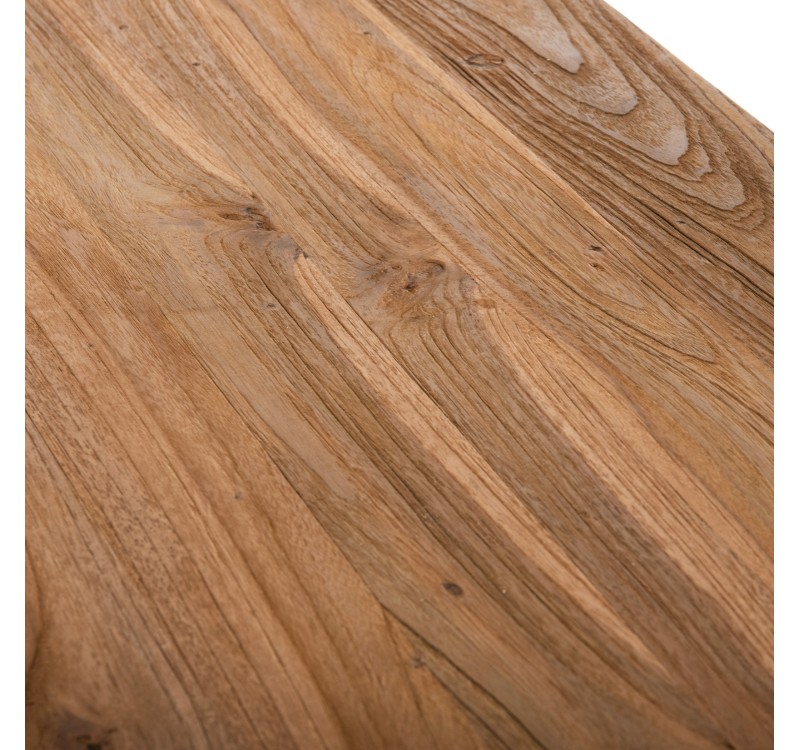 ΚΟΝΣΟΛΑ SHIRE HM9800 ΑΝΑΚΥΚΛΩΜΕΝΟ ΞΥΛΟ TEAK-ΜΑΥΡΕΣ ΜΕΤΑΛΛΙΚΕΣ ΒΑΣΕΙΣ 240x50x90Yεκ