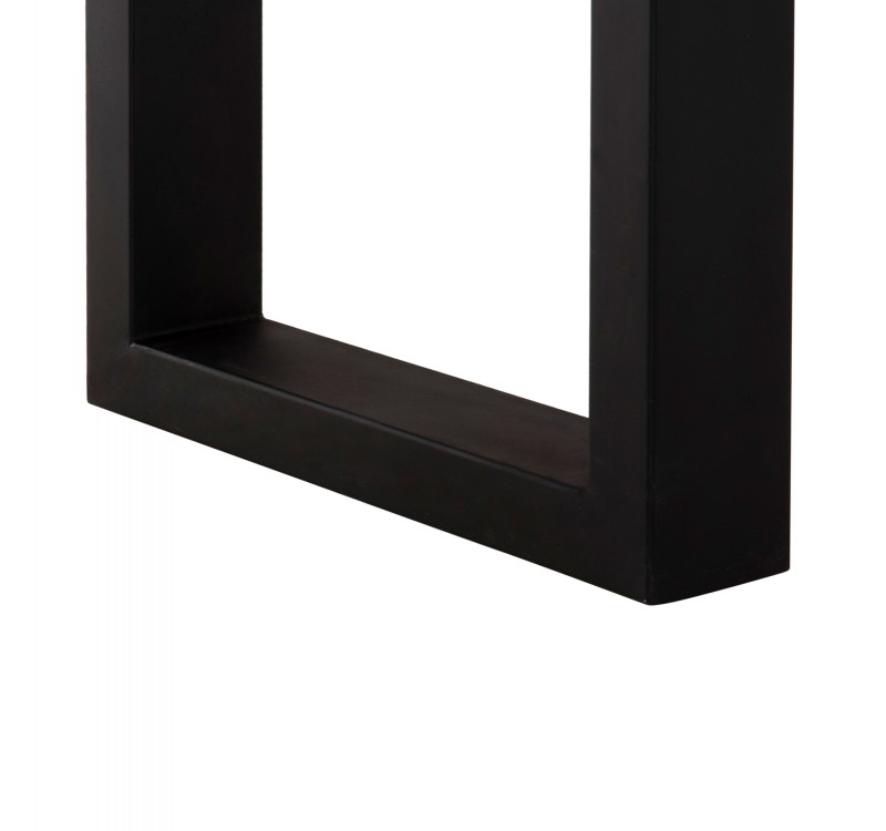 ΚΟΝΣΟΛΑ SHIRE HM9800 ΑΝΑΚΥΚΛΩΜΕΝΟ ΞΥΛΟ TEAK-ΜΑΥΡΕΣ ΜΕΤΑΛΛΙΚΕΣ ΒΑΣΕΙΣ 240x50x90Yεκ