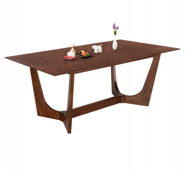 ΤΡΑΠΕΖΙ ΤΡΑΠΕΖΑΡΙΑΣ RIMER HM9742 MDF ΜΕ ΚΑΠΛΑΜΑ ΦΡΑΞΙΝΟΥ-ΚΑΡΥΔΙ ΧΡΩΜΑ 220X100x75Yεκ.