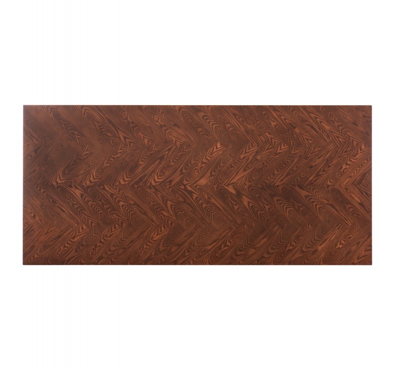 ΤΡΑΠΕΖΙ ΤΡΑΠΕΖΑΡΙΑΣ RIMER HM9742 MDF ΜΕ ΚΑΠΛΑΜΑ ΦΡΑΞΙΝΟΥ-ΚΑΡΥΔΙ ΧΡΩΜΑ 220X100x75Yεκ.