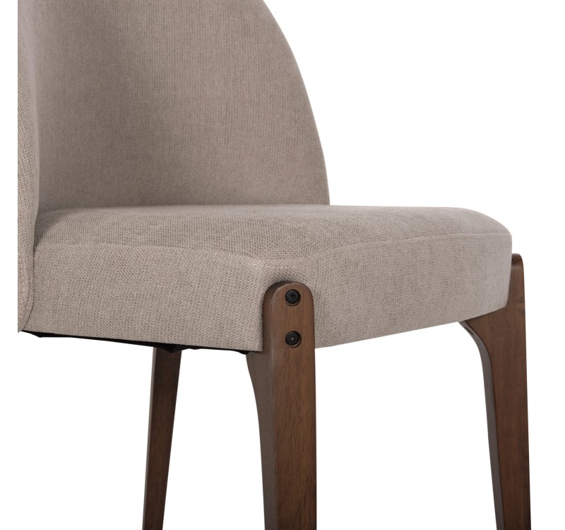 ΚΑΡΕΚΛΑ ΤΡΑΠΕΖΑΡΙΑΣ RAMMER HM9744.02 RUBBERWOOD ΣΕ ΚΑΡΥΔΙ-ΕΚΡΟΥ ΥΦΑΣΜΑ 57x55x86Υεκ.