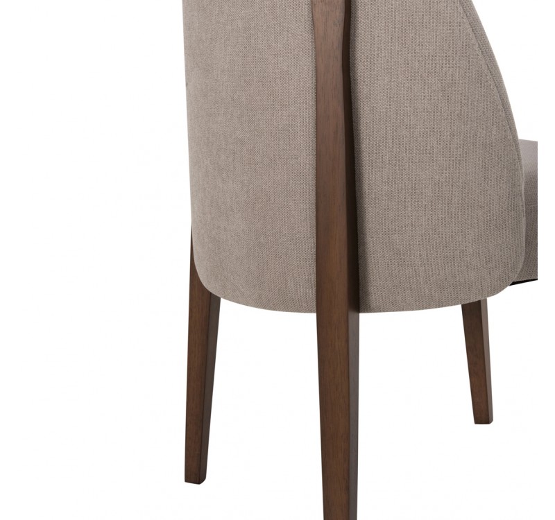 ΚΑΡΕΚΛΑ ΤΡΑΠΕΖΑΡΙΑΣ RAMMER HM9744.02 RUBBERWOOD ΣΕ ΚΑΡΥΔΙ-ΕΚΡΟΥ ΥΦΑΣΜΑ 57x55x86Υεκ.