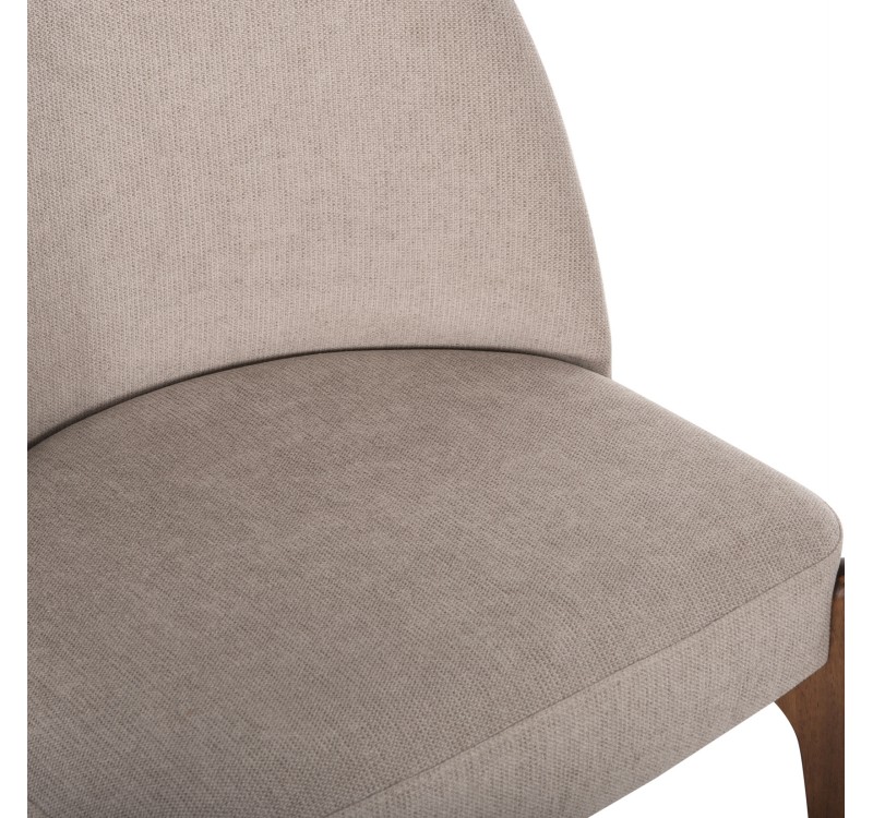 ΚΑΡΕΚΛΑ ΤΡΑΠΕΖΑΡΙΑΣ RAMMER HM9744.02 RUBBERWOOD ΣΕ ΚΑΡΥΔΙ-ΕΚΡΟΥ ΥΦΑΣΜΑ 57x55x86Υεκ.