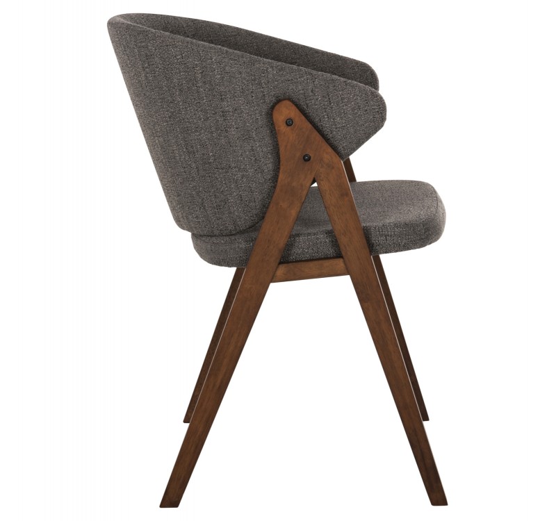 ΚΑΡΕΚΛΑ HANA HM9746.02 RUBBERWOOD ΣΕ ΚΑΡΥΔΙ ΧΡΩΜΑ-ΓΚΡΙ ΥΦΑΣΜΑ 55x60x84Yεκ.