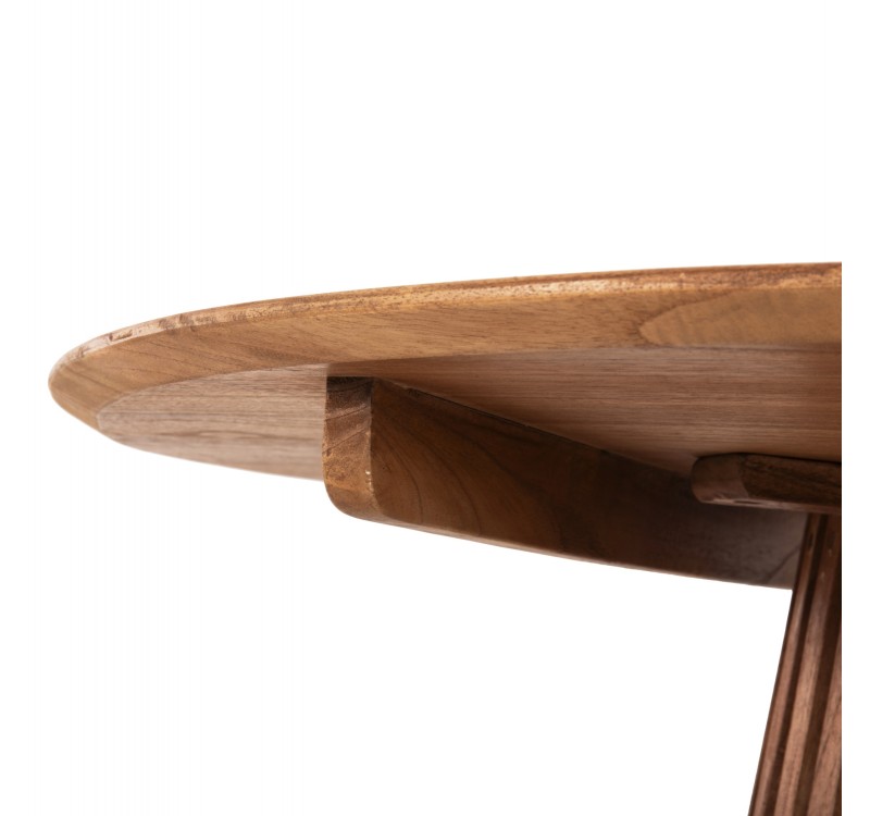 ΤΡΑΠΕΖΙ ΤΡΑΠΕΖΑΡΙΑΣ FRANTZ HM9388.11 ΜΑΣΙΦ MINDI ΞΥΛΟ ΣΕ ΦΥΣΙΚΟ Φ120X76,5Υεκ.