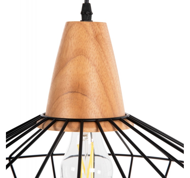 ΦΩΤΙΣΤΙΚΟ ΟΡΟΦΗΣ ΚΡΕΜΑΣΤΟ HM4160 ΜΑΥΡΟ ΜΕΤΑΛΛΟ-ΞΥΛΟ Φ39x117Υεκ