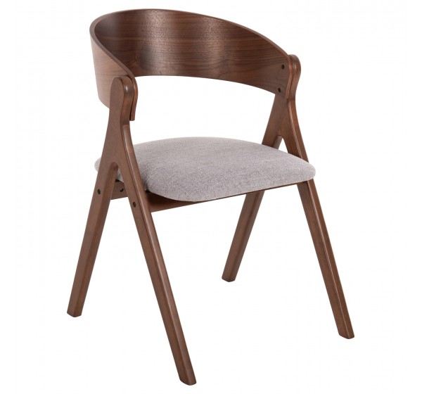 ΚΑΡΕΚΛΑ NEKKER HM9739.02 RUBBERWOOD ΣΕ ΚΑΡΥΔΙ-ΓΚΡΙ ΥΦΑΣΜΑ ΚΑΘΙΣΜΑ 56x55x78Yεκ.