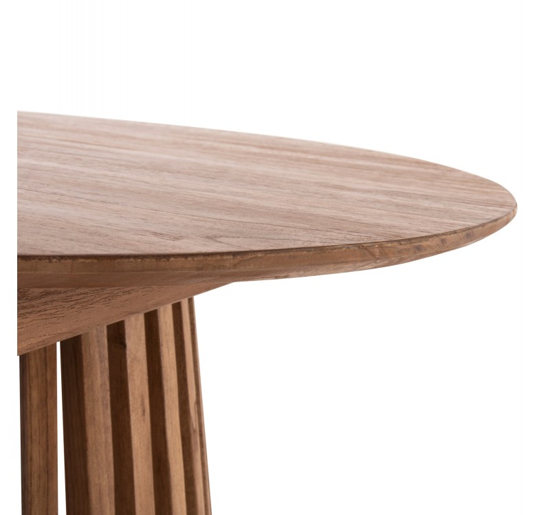 ΤΡΑΠΕΖΙ ΤΡΑΠΕΖΑΡΙΑΣ ΣΤΡΟΓΓΥΛΟ FRANTZ HM9832.11 ΜΑΣΙΦ ΞΥΛΟ MINDI ΣΕ ΦΥΣΙΚΟ Φ80X75Υεκ.